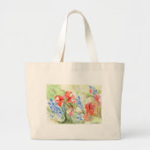 Balsam en Lobelia bloemen Grote Tote Bag (Voorkant)
