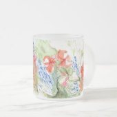 Balsam en Lobelia bloemen Matglas Koffiemok (Voorkant rechts)