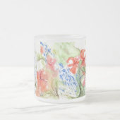 Balsam en Lobelia bloemen Matglas Koffiemok (Center)