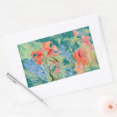 Balsam en Lobelia bloemen Rechthoekige Sticker (Envelop)