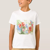 Balsam en Lobelia bloemen T-shirt (Voorkant)