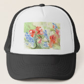 Balsam en Lobelia bloemen Trucker Pet (Voorkant)