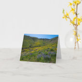 Balsam en Lupine lente bloei blanco Kaart (Gele Bloem)