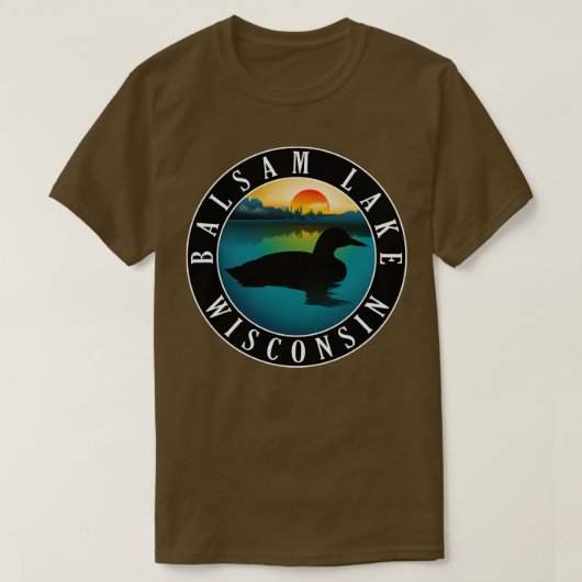Balsam Lake Wisconsin Loon T-shirt (Design voorkant)