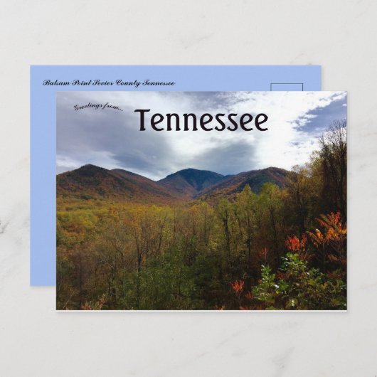 Balsam Point Sevier County Briefkaart (Voorkant / Achterkant)