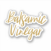 Balsamico Azijn Opslag Sticker (Voorkant)