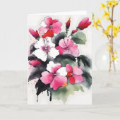Balsemien - Watercolor bloemen Kaart (Gele Bloem)