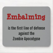 Balseming tegen de Zombie Apocolypse mousepad Muismat (Voorkant)