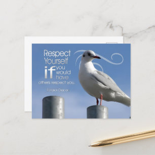 Baltasar Gracian Inspirerend citaat "Respect" Briefkaart