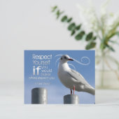 Baltasar Gracian Inspirerend citaat "Respect" Briefkaart (Staand voorkant)