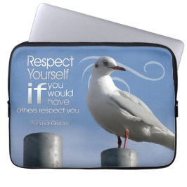 Baltasar Gracian Inspirerend citaat "Respect" Laptop Sleeve