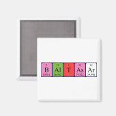 Baltasar periodieke lijstnaam magnet (Voorkant / Achterkant)