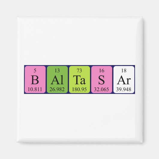 Baltasar periodieke lijstnaam magnet (Voorkant)