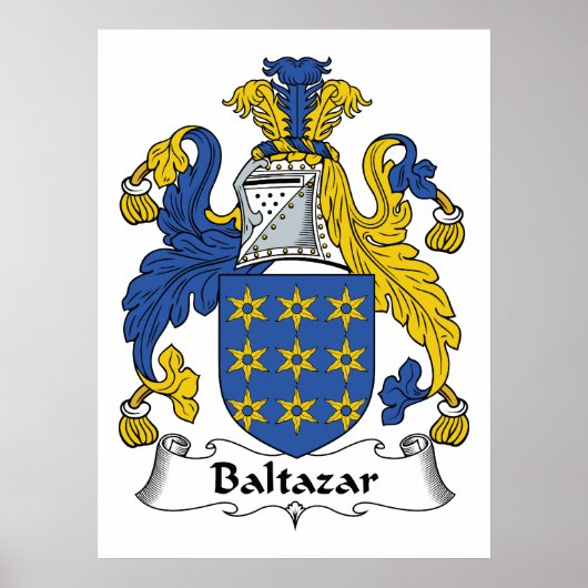 Baltazar Family Crest Poster (Voorkant)