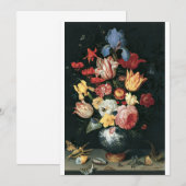 Balthasar van der Ast - Chinese vaas met bloemen, Kaart (Voorkant / Achterkant)