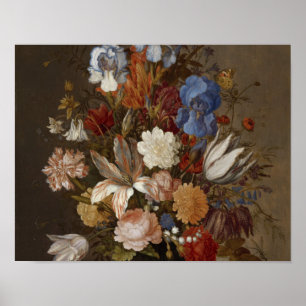 Balthasar van Der Ast - nog steeds leven met bloem Poster