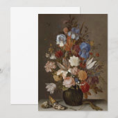 Balthasar van der Ast - Stilleven met bloemen Kaart (Voorkant / Achterkant)