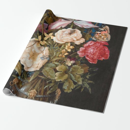 Balthasar van Der Ast - stilstaand leven met bloem Cadeaupapier (Uitgerold)