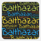 Balthazar Vierkante Sticker (Voorkant)