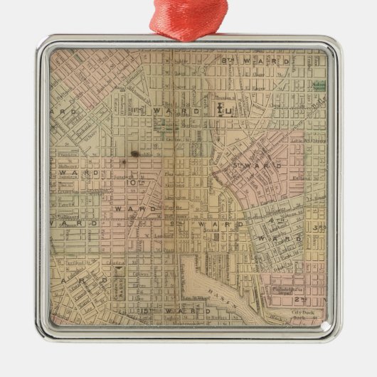Baltimore 3 metalen ornament (Voorkant)