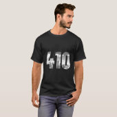 Baltimore 410 Netnummer Skyline Maryland T-shirt (Voorkant volledig)