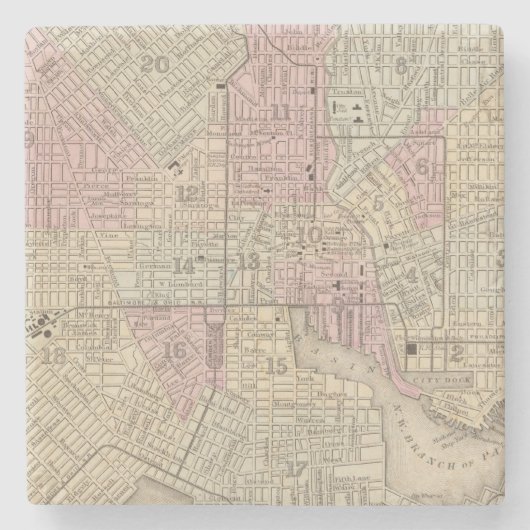 Baltimore 4 stenen onderzetter (Voorkant)