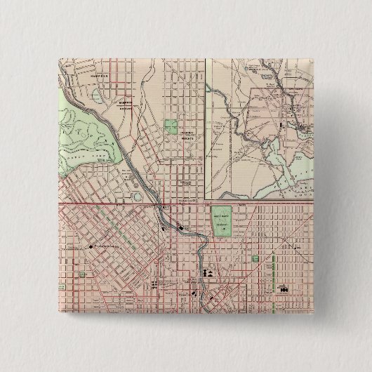 Baltimore 5 vierkante button 5,1 cm (Voorkant)
