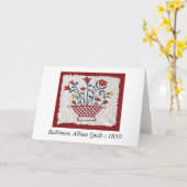 Baltimore Album Quilt c.1850 Wenskaart Kaart (Gele Bloem)