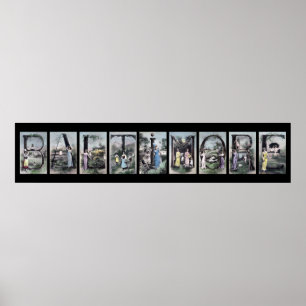 BALTIMORE Alfabet Letter Name Art Poster