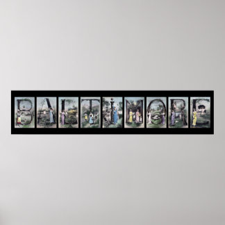 BALTIMORE Alfabet Letter Name Art Poster