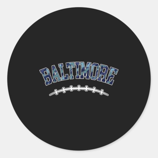 Baltimore American Football Team Srit Ronde Sticker (Voorkant)