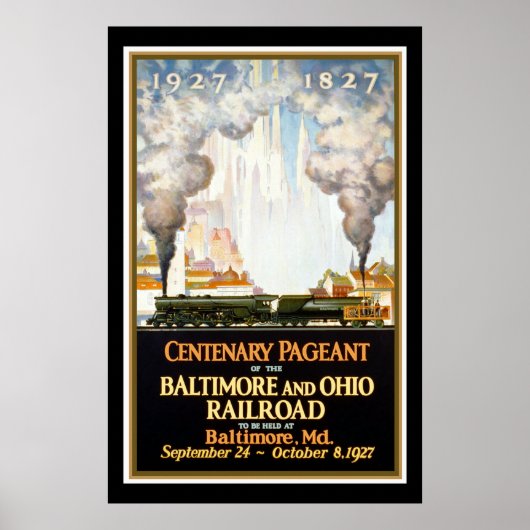 Baltimore and Ohio Railroad Centenary Pageant Poster (Voorkant)