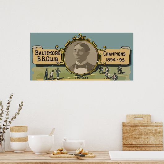 Baltimore Baseball Club Champions 1894-95 Poster (Keuken)