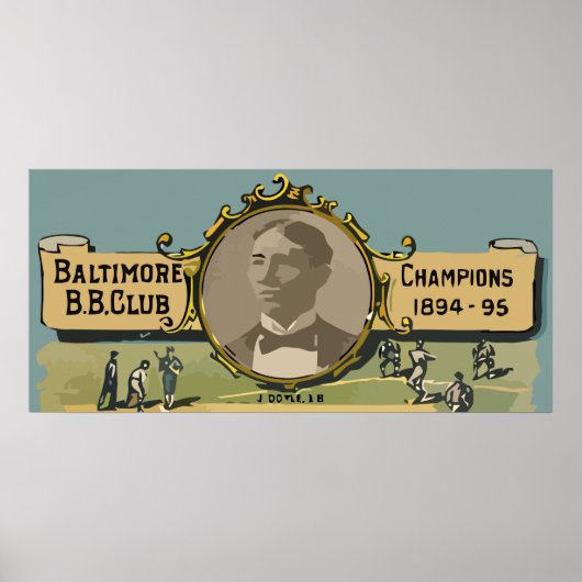 Baltimore Baseball Club Champions 1894-95 Poster (Voorkant)