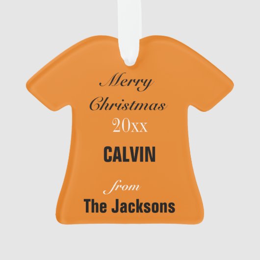 Baltimore Baseball Jersey Ornament (achterkant)