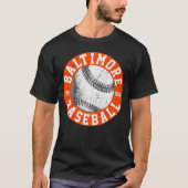Baltimore Baseball Lover T-shirt (Voorkant)