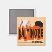 BALTIMORE BASEBALL MAGNEET (Voorkant / Achterkant)