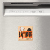 BALTIMORE BASEBALL MAGNEET (Insitu (Vaatwasser))
