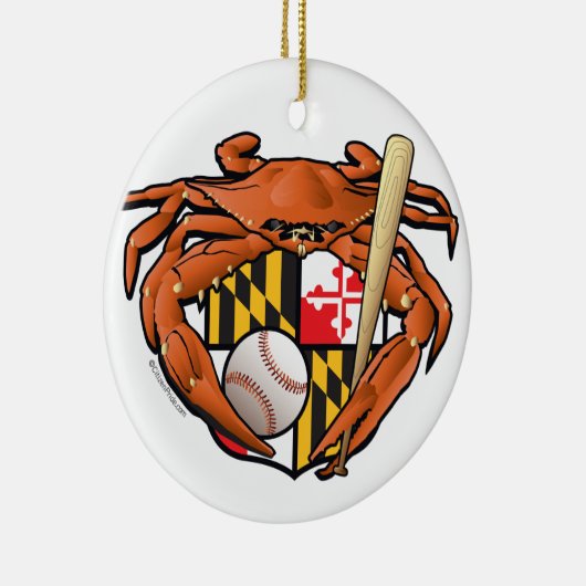 Baltimore Baseball Sportkrab Keramisch Ornament (Rechts)