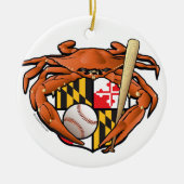 Baltimore Baseball Sportkrab Keramisch Ornament (Voorkant)