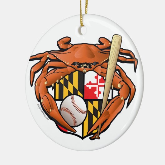 Baltimore Baseball Sportkrab Keramisch Ornament (Links)