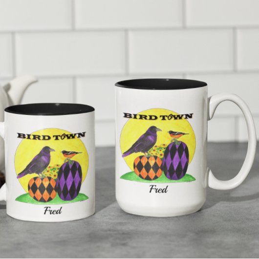 Baltimore Birdtown gepersonaliseerd Tweekleurige Koffiemok
