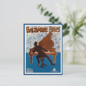  Baltimore blauw muziekcover Briefkaart (Staand voorkant)