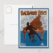  Baltimore blauw muziekcover Briefkaart (Voorkant / Achterkant)