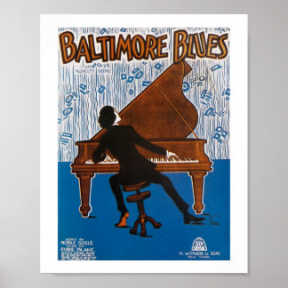 Baltimore Blues Songblad Hoesje Poster