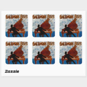 Baltimore Blues Vierkante Sticker (Vel)