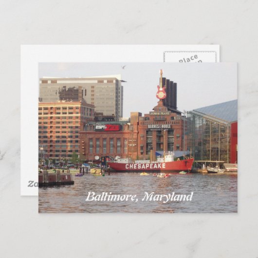 Baltimore, Briefkaart Maryland (Voorkant / Achterkant)