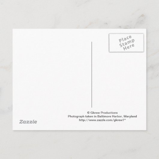 Baltimore, Briefkaart Maryland (Achterkant)