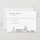 Baltimore Bruiloft | Gestileerde Skyline RSVP (Voorkant)