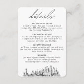 Baltimore Bruiloft Kleine Verticale Details Informatiekaartje (Voorkant)